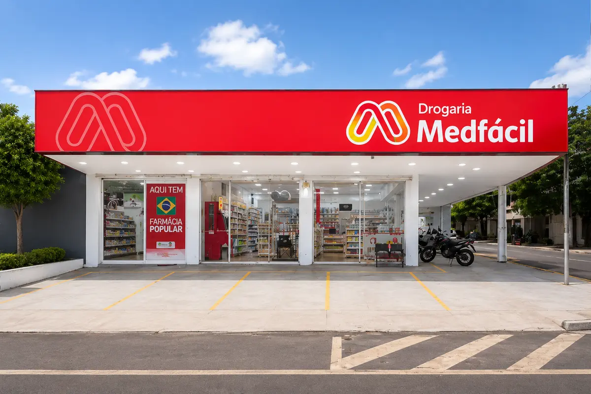 Fachada Medfácil, imagem apresentada no site da loja
